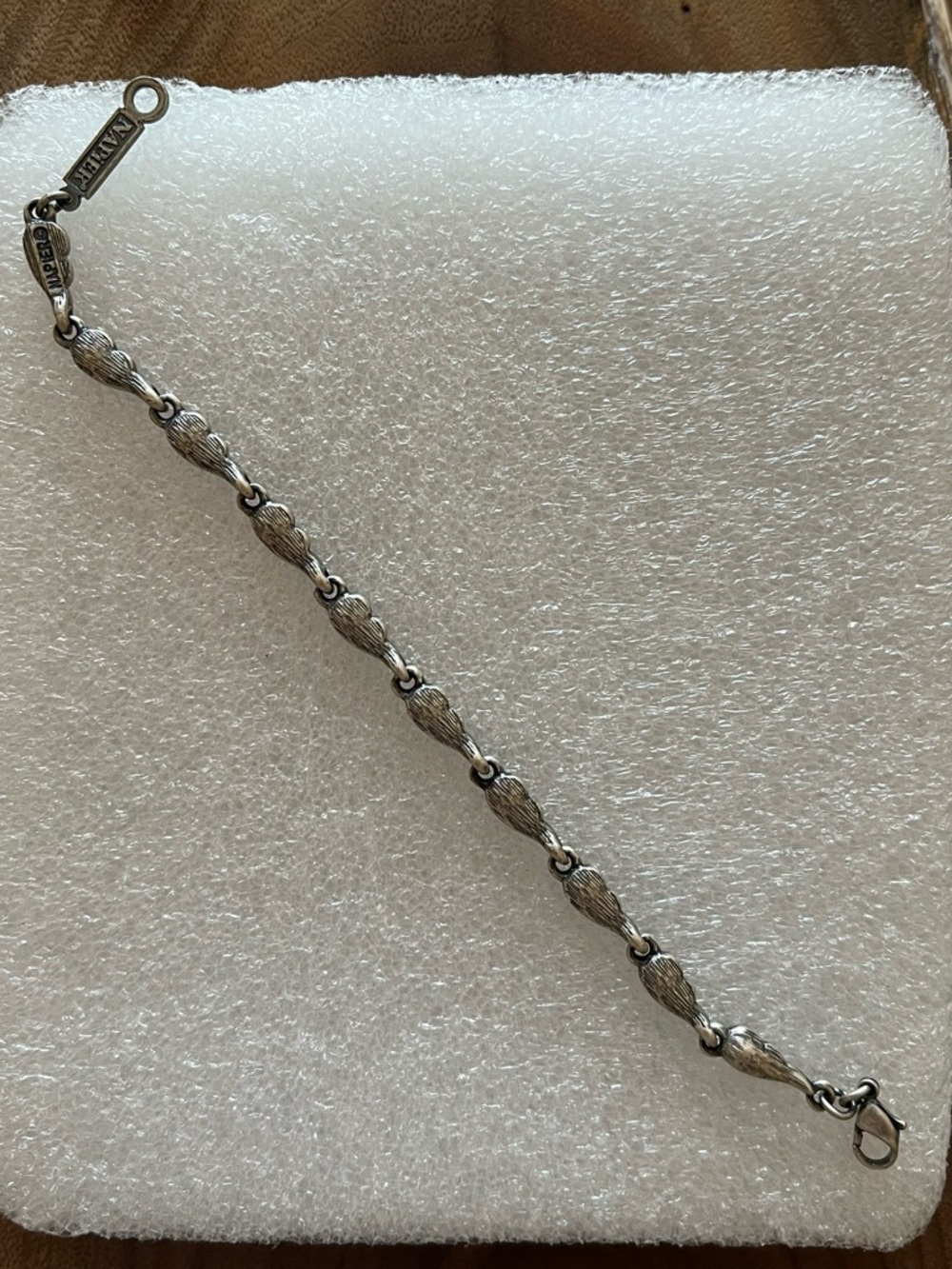 Napier Pewter Bracelet Faceted Manmade Ruby & Marcasite Accents - Picture 8 of 9